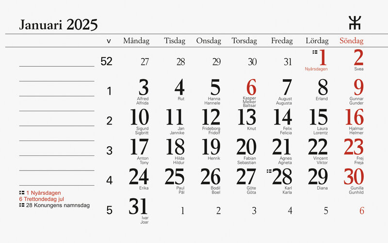 Månadsblock 144x90 mm FSC